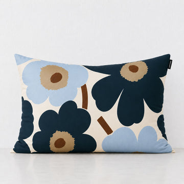 MARIMEKKO  |  UNIKKO PILLOW CASE  |  50 X 70CM  |  OFF WHITE + BLUEBERRY + COLD BLUE