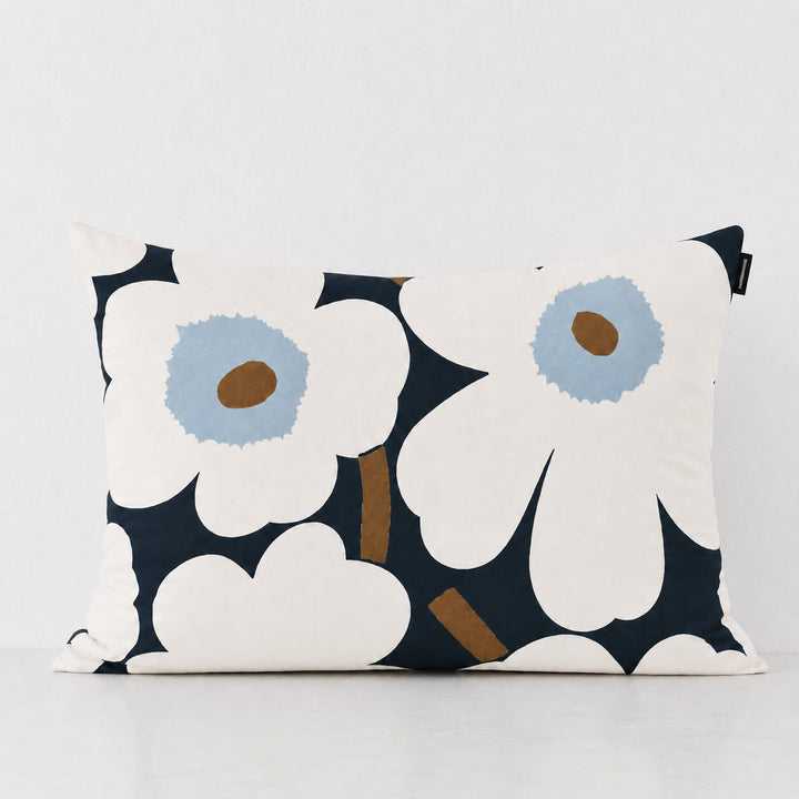 MARIMEKKO  |  UNIKKO PILLOW CASE  |  50 X 70CM  |  BLUEBERRY + OFF WHITE + COLD BLUE