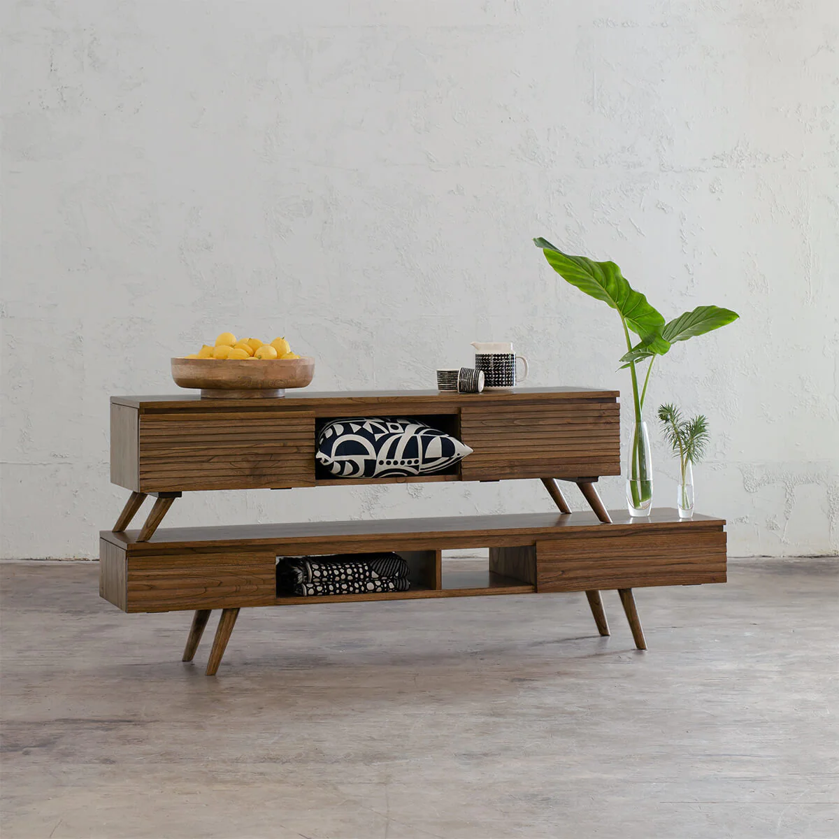 Amara mid century timber tv stand deals