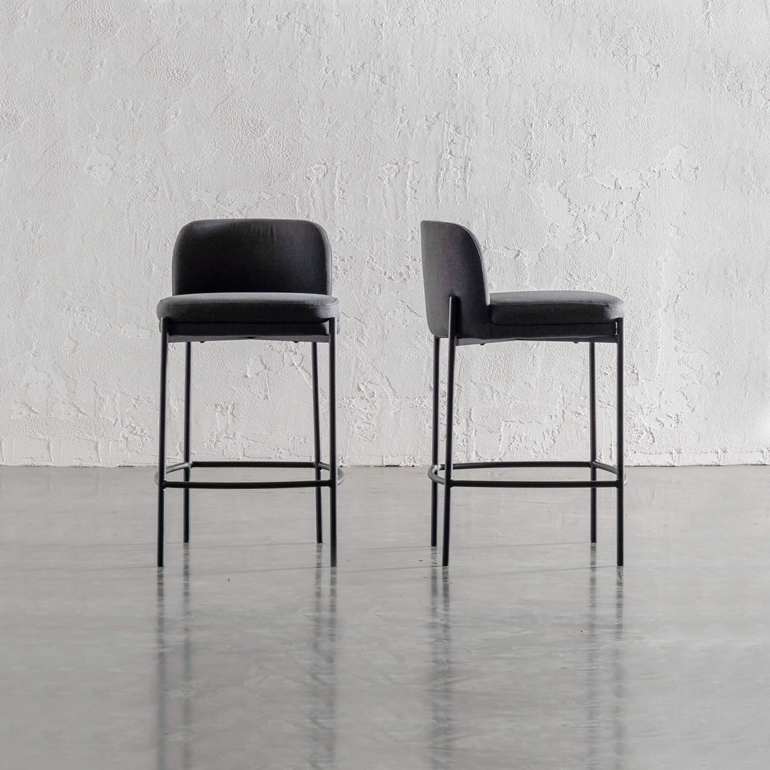 CARMO MODERNA LOW BACK FABRIC BAR CHAIR  |  ANTHRACITE