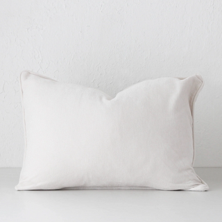 60% FINAL SALE  |  CARSON CUSHION BUNDLE X2  |  40 x 60  |  OFF WHITE TEXTURED VELOUR