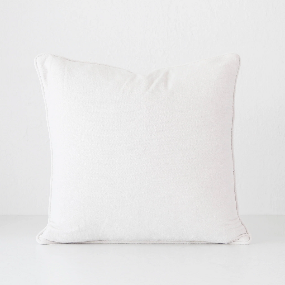 CARSON CUSHION BUNDLE X2  |  40 x 60 + 50 x 50  |  OFF WHITE TEXTURED VELOUR