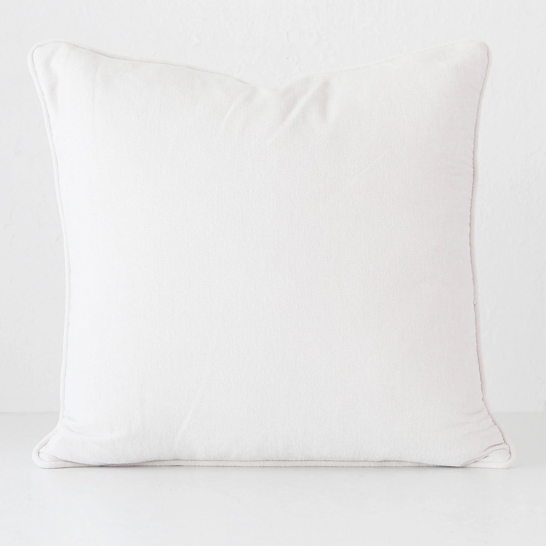 CARSON CUSHION BUNDLE X2  |  60 x 60  |  OFF WHITE TEXTURED VELOUR