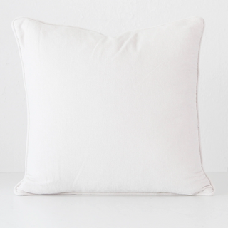 60% FINAL SALE  |  CARSON CUSHION BUNDLE X2  |  60 x 60  |  OFF WHITE TEXTURED VELOUR