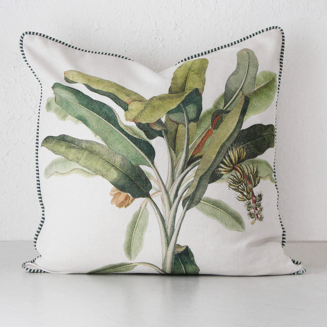 CAVENDISH FOLIAGE CUSHION BUNDLE X2  |  60 x 60  |  GREEN + WHITE