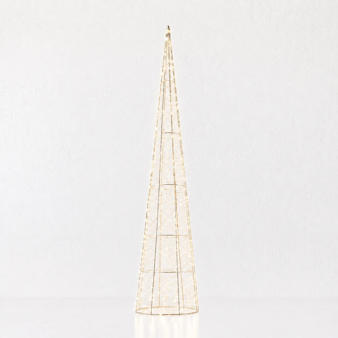 CENTAURI ILLUMINOUS LED CONE XMAS TREES | GOLD