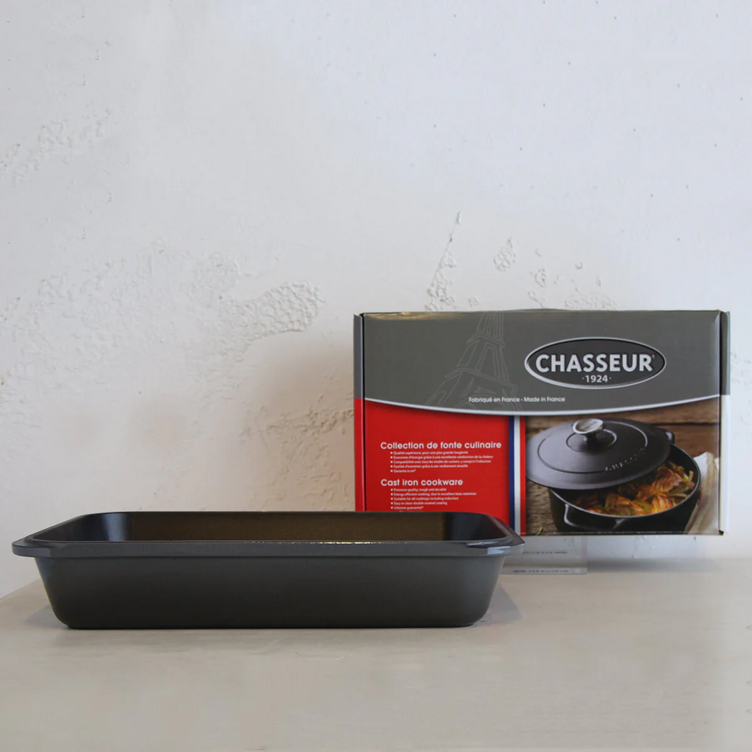 80% FINAL SALE  |  CHASSEUR  |  ROASTING PAN  |  CAVIAR GREY  |  40 X 26cm