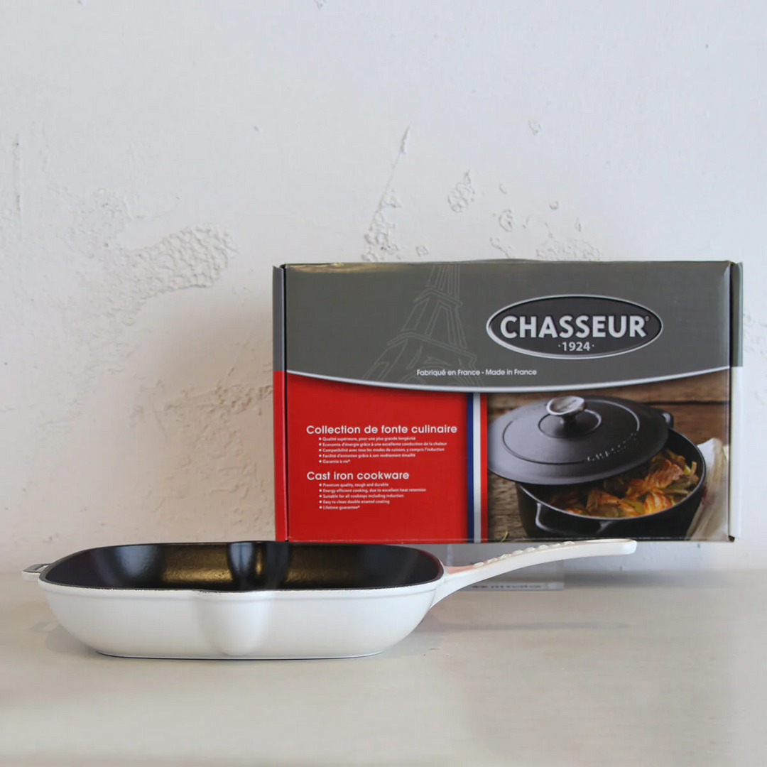 CHASSEUR  |  SQUARE GRILL PAN  |  WHITE  |  25CM