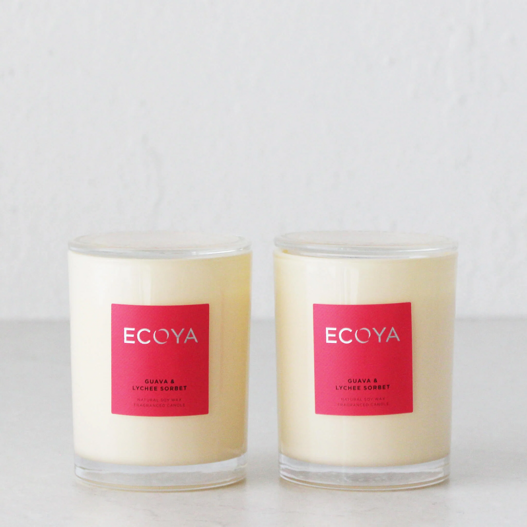 ECOYA METRO CANDLE BUNDLE x 2 |  NATURAL SOY WAX CANDLE  |  GUAVA + LYCHEE SORBET