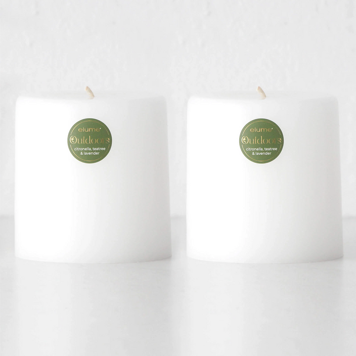 ELUME  |  CITRONELLA CANDLE BUNDLE X2  |  130HRS  |  CITRONELLA + TEA TREE + LAVENDER