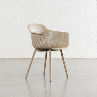 ETTA MESH WRAP INDOOR/OUTDOOR DINING CHAIR  |  TOBACCO SAND