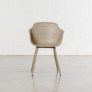 ETTA MESH WRAP INDOOR/OUTDOOR DINING CHAIR  |  TOBACCO SAND 