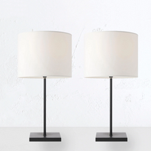 FELIX TABLE LAMP BUNDLE x2  |  BLACK + WHITE SHADE