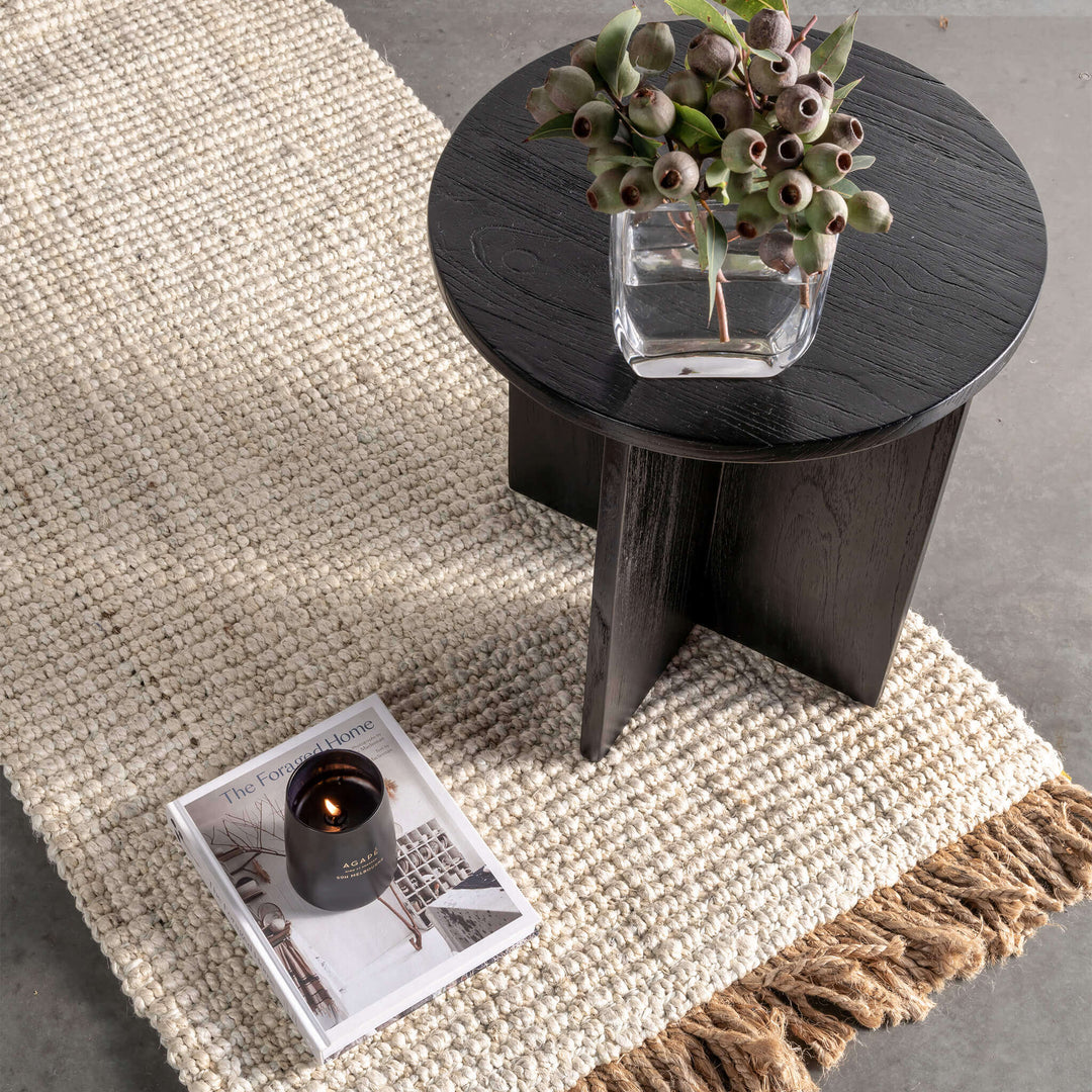 LIVING BY DESIGN EXCLUSIVE  |  HARRIS JUTE RUNNER  |  70 x 140  |  WHITE + NATURAL
