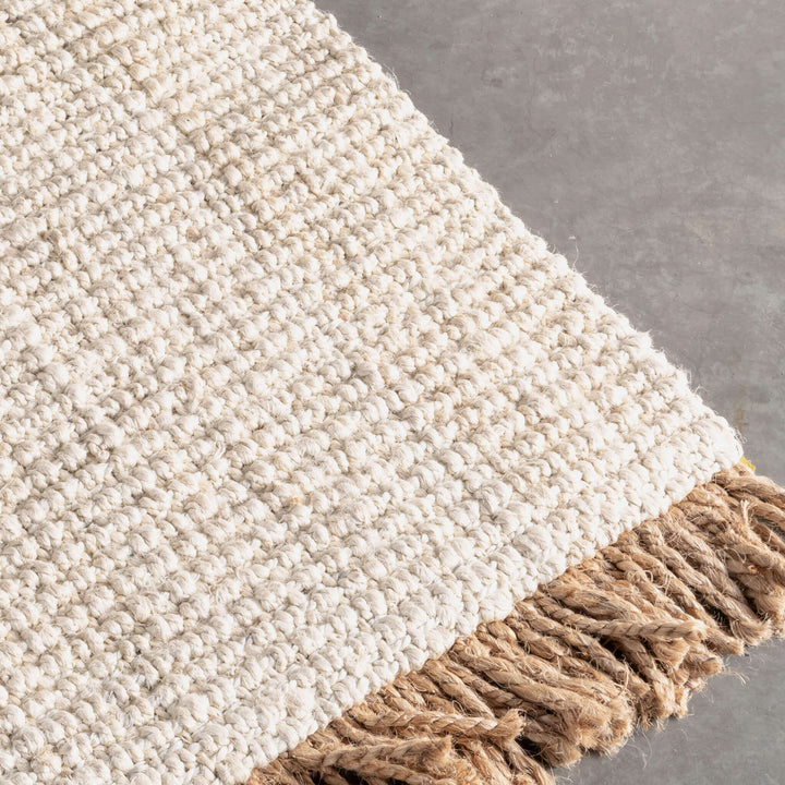 LIVING BY DESIGN EXCLUSIVE  |  HARRIS JUTE RUNNER  |  70 x 140  |  WHITE + NATURAL