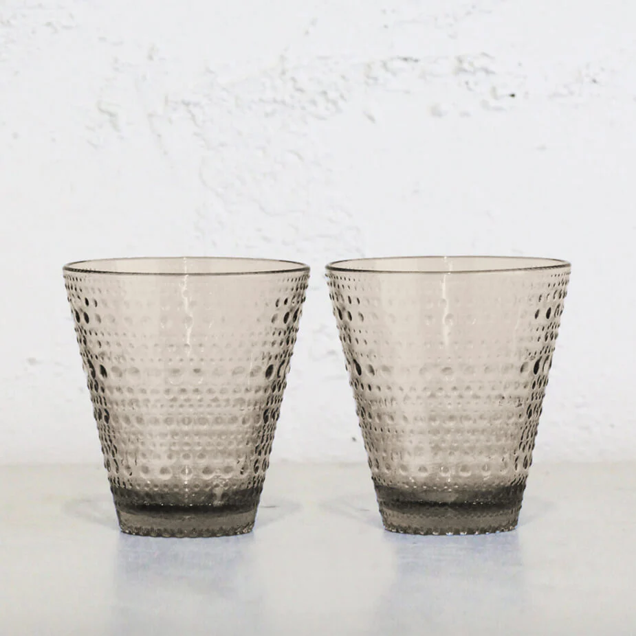 IITTALA  |  KASTEHELMI TUMBLER GLASS LINEN  |  SET OF 2