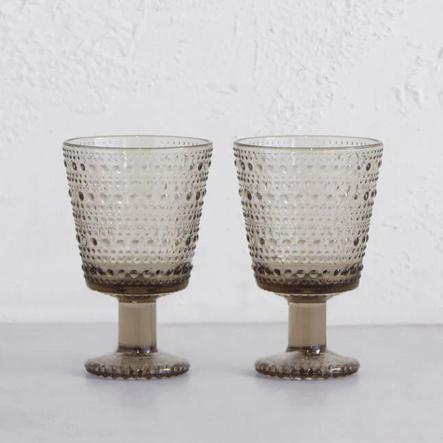 IITTALA | KASTEHELMI UNIVERSAL STEM GLASS | LINEN | SET OF 2