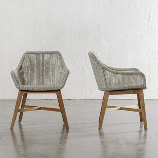 INIZIA WOVEN RATTAN INDOOR / OUTDOOR DINING CHAIR  |  BUNDLE + SAVE  |  ASH GREY