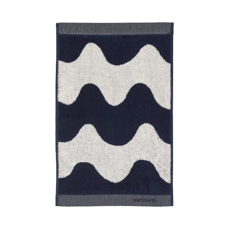 MARIMEKKO  |  LOKKI FACE TOWEL OR GUEST TOWEL  |  NAVY BLUE + WHITE