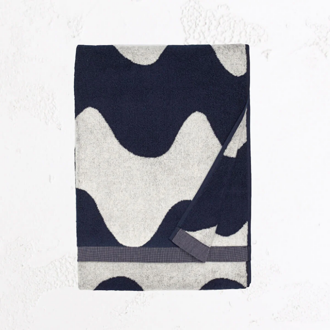 MARIMEKKO  |  LOKKI BATH BUNDLE DOUBLE  |  NAVY BLUE + WHITE