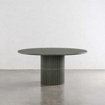 LOMBARD OUTDOOR ROUND DINING TABLE  |  BLACKENED OLIVE  |  130CM