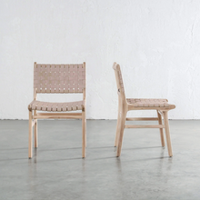 PRE ORDER  |  MALAND CONTEMPO WOVEN LEATHER DINING CHAIR  |  BUNDLE + SAVE  |  BLONDE WOOD + TOASTED ALMOND LEATHER HIDE