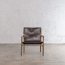 MALAND SLING LEATHER ARMCHAIR  |  BLACK LEATHER