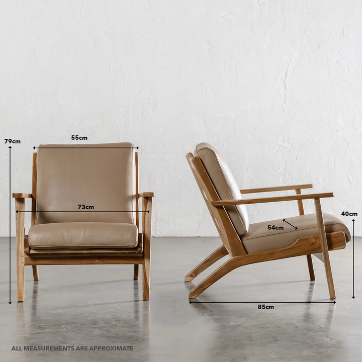 MALAND SVEN ARMCHAIR  |  LIGHT TAUPE LEATHER