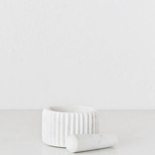 MARA MARBLE MORTAR + PESTLE BUNDLE x2 | WHITE MARBLE