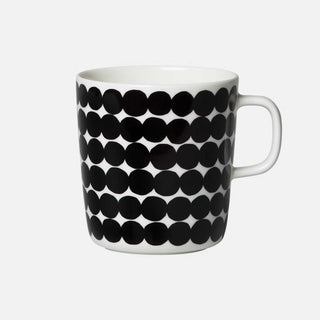 MARIMEKKO  |  SIIRTOLAP RASYMATTO COFFEE MUG 4DL |  BLACK + WHITE  |  BUNDLE X2
