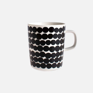MARIMEKKO  |  SIIRTOLAPUUTARHA RASYMATTO COFFEE MUG 2.5DL | BLACK + WHITE  |  BUNDLE X6
