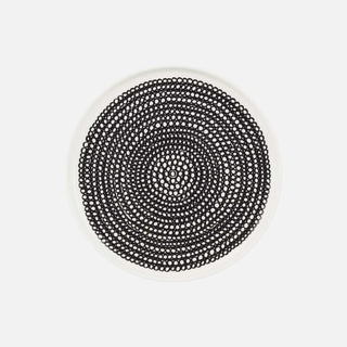 marimekko  |  oiva siirtolapuutarha plate 20cm  |  black + white circles