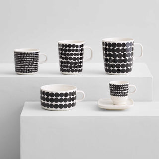 MARIMEKKO  |  SIIRTOLAPUUTARHA RASYMATTO COFFEE MUG | BLACK + WHITE  COLLECTION