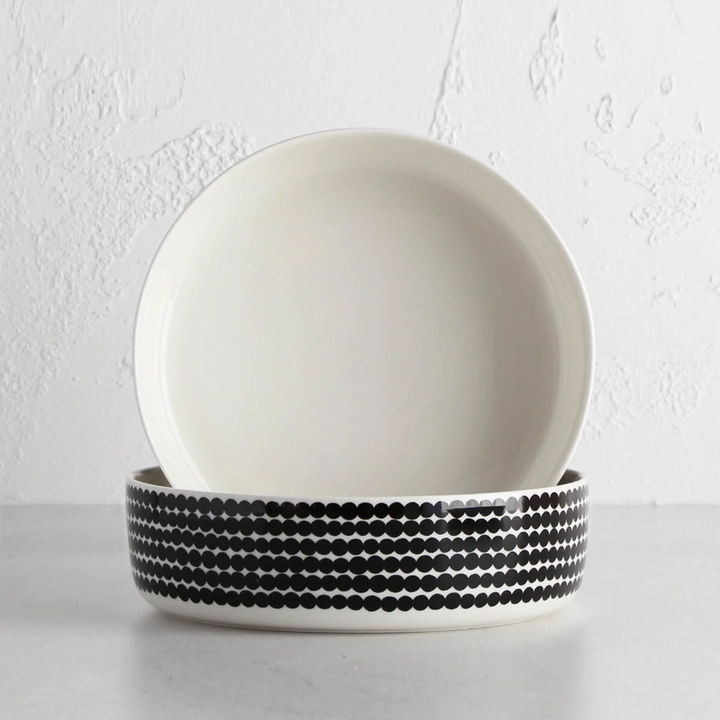 MARIMEKKO  |  OIVA RASYMATTO  SERVING DISH 3L  |  BUNDLE X2  |  BLACK WHITE