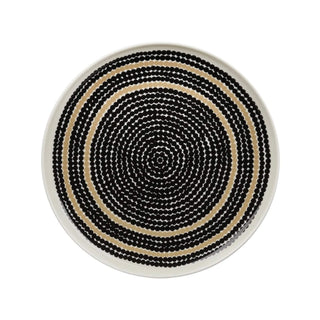 marimekko  |  oiva siirto plate 25cm |  black + beige spot  |  ltd edition