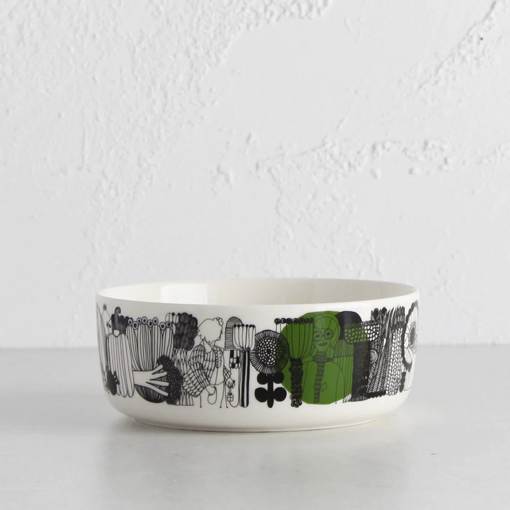 MARIMEKKO  |  OIVA SIIRTOLAPUUTARHA BOWL 1.5L   |  BLACK + GREEN