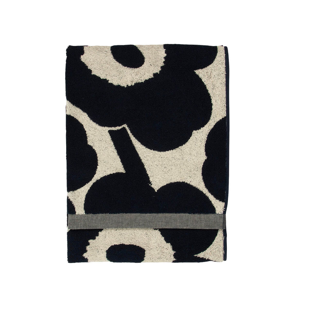 MARIMEKKO  |  UNIKKO  HAND TOWEL, GUEST TOWEL OR FACE TOWEL  |  OFF WHITE + DARK BLUE