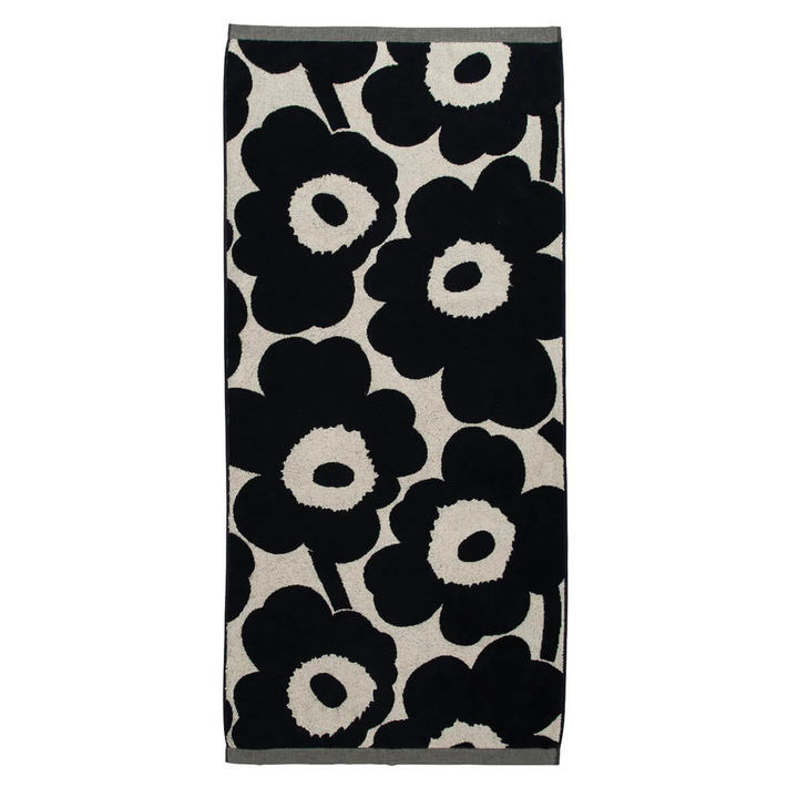 MARIMEKKO  |  UNIKKO  HAND TOWEL, GUEST TOWEL OR FACE TOWEL  |  OFF WHITE + DARK BLUE