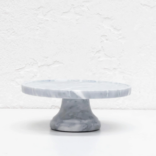NUVOLO FOOTED STAND  |  ASH GREY MARBLE