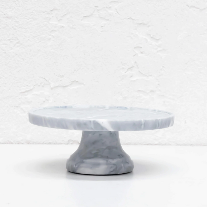 NUVOLO FOOTED STAND  |  ASH GREY MARBLE