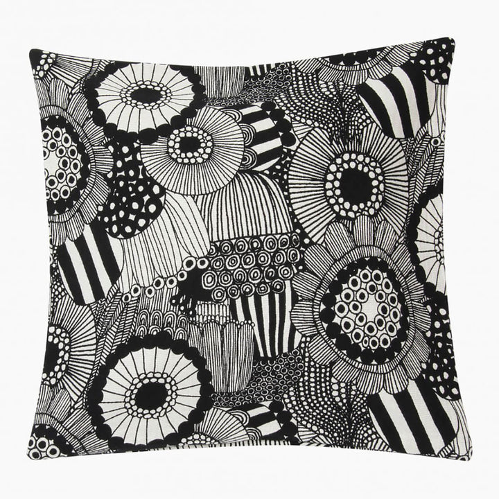 MARIMEKKO  |  PIENI SIIRTOLAPUUTARHA CUSHION  |  50 x 50CM | BLACK + OFF WHITE  |  LTD EDITION AUST EXCLUSIVE