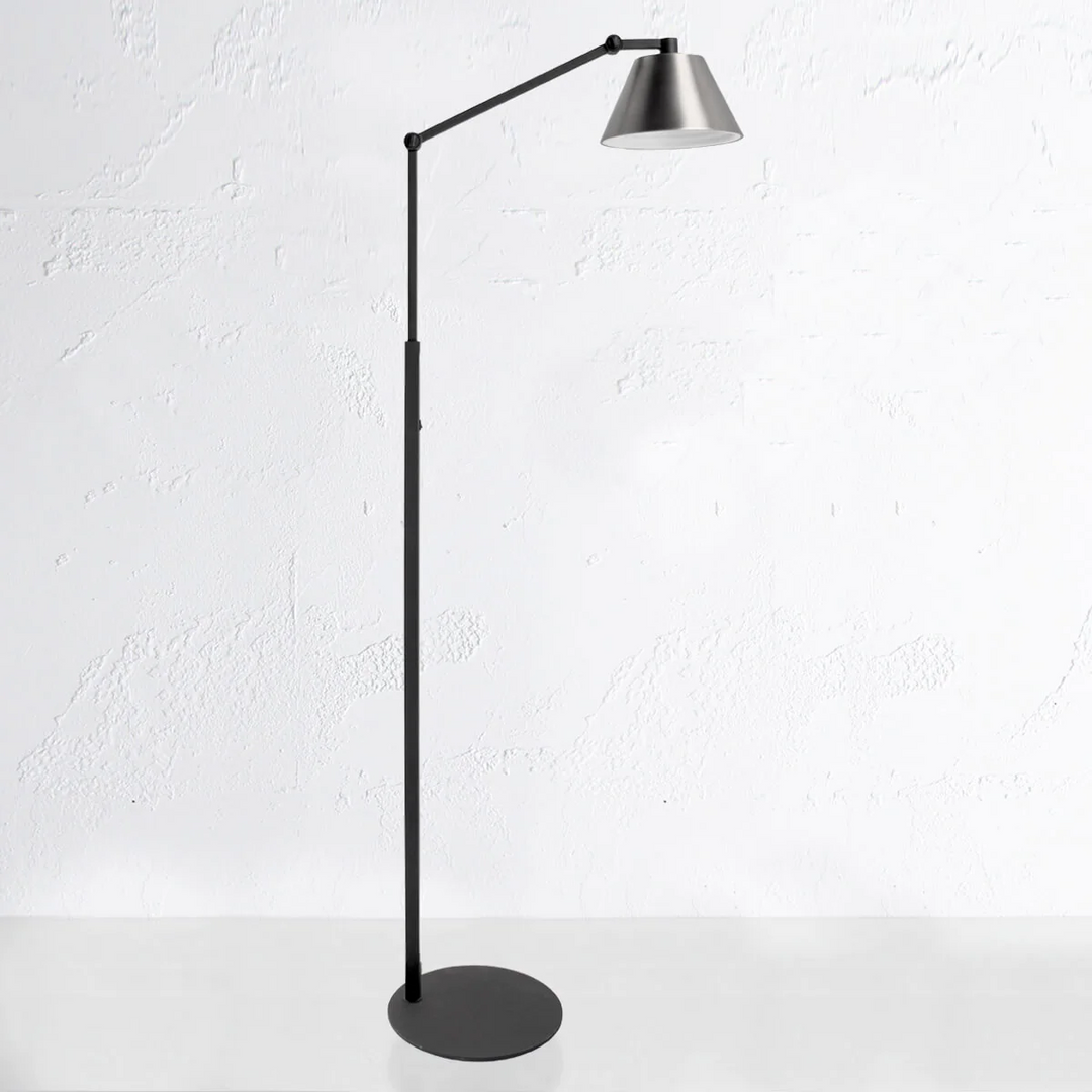 POLE FLOOR LAMP  |  BLACK + NICKEL