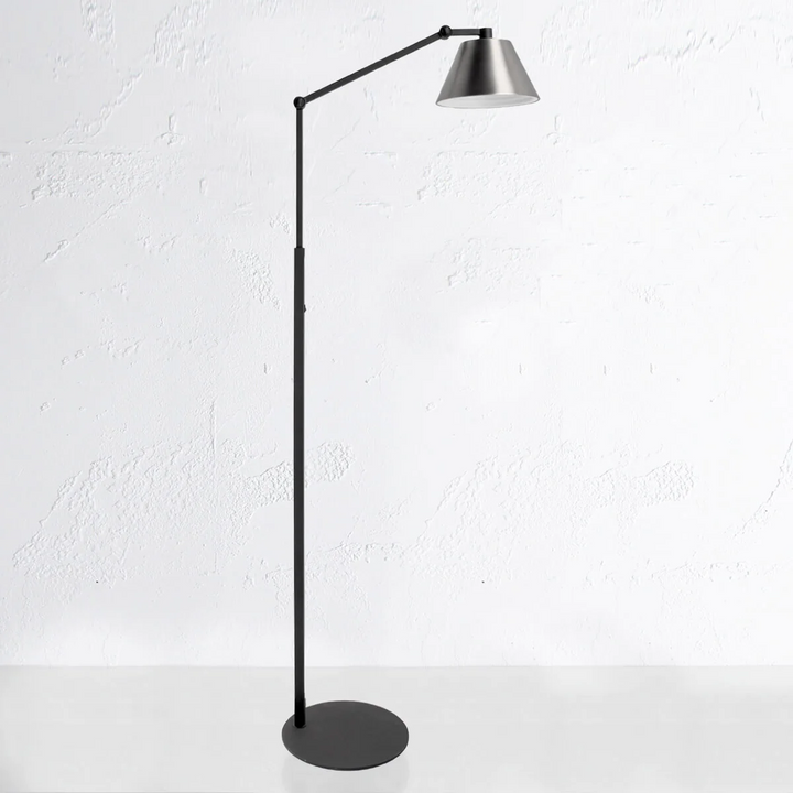 POLE FLOOR LAMP  |  BLACK + NICKEL