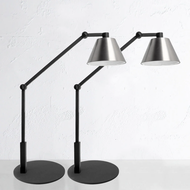 POLE TABLE LAMP  |  BLACK + NICKEL  |  BUNDLE X 2