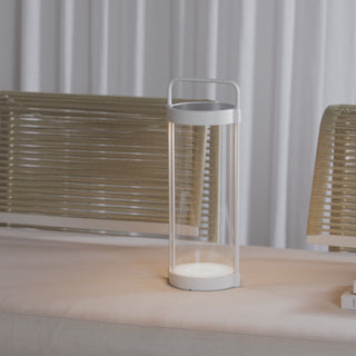 LBD EXCLUSIVE  |  SAINTE FRIEUX RECHARGEABLE INDOOR/OUTDOOR SOLAR LED LANTERN  |  MATTE WHITE