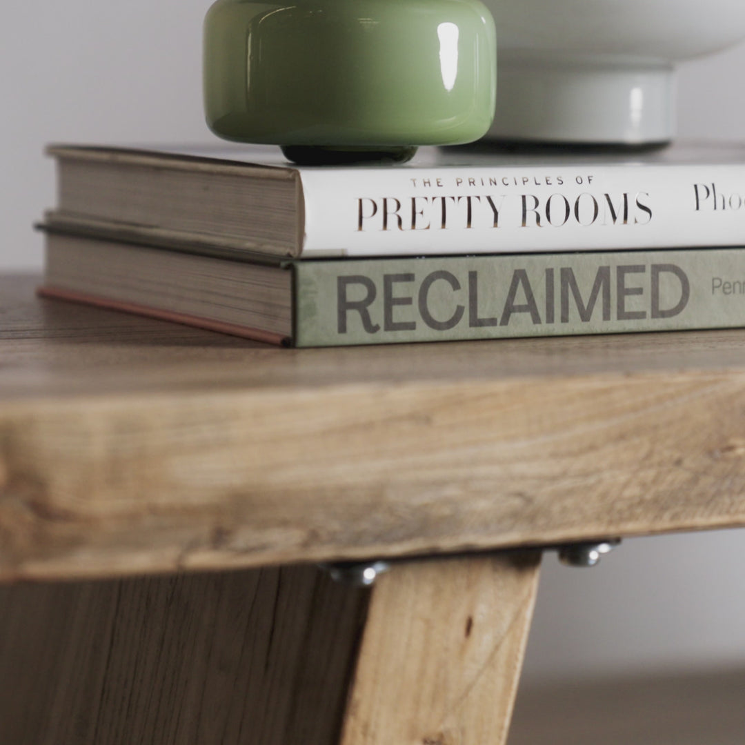 CAPRETTA ELM CONSOLE TABLE  |  190CM  |  BLEACHED BRISTLE