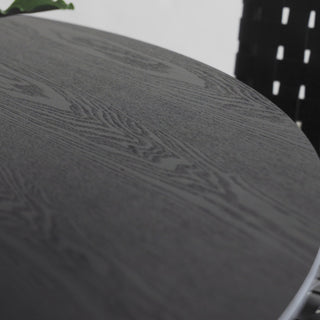 BRETON ROUND DINING TABLE  |  BLACK NOIR WOOD GRAIN  |  180CM