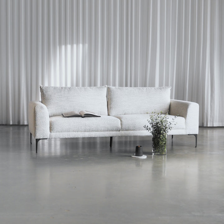 PILOTI 3 SEATER SOFA  |  ASHEN MIST BOUCLE