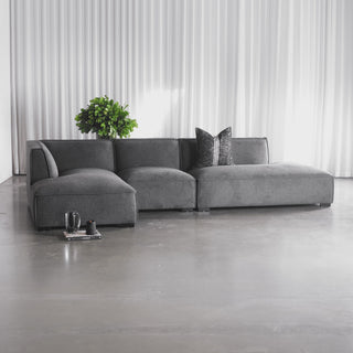 PROVATO MODULAR OPEN ENDED SOFA  |  GRANITE SHADOW