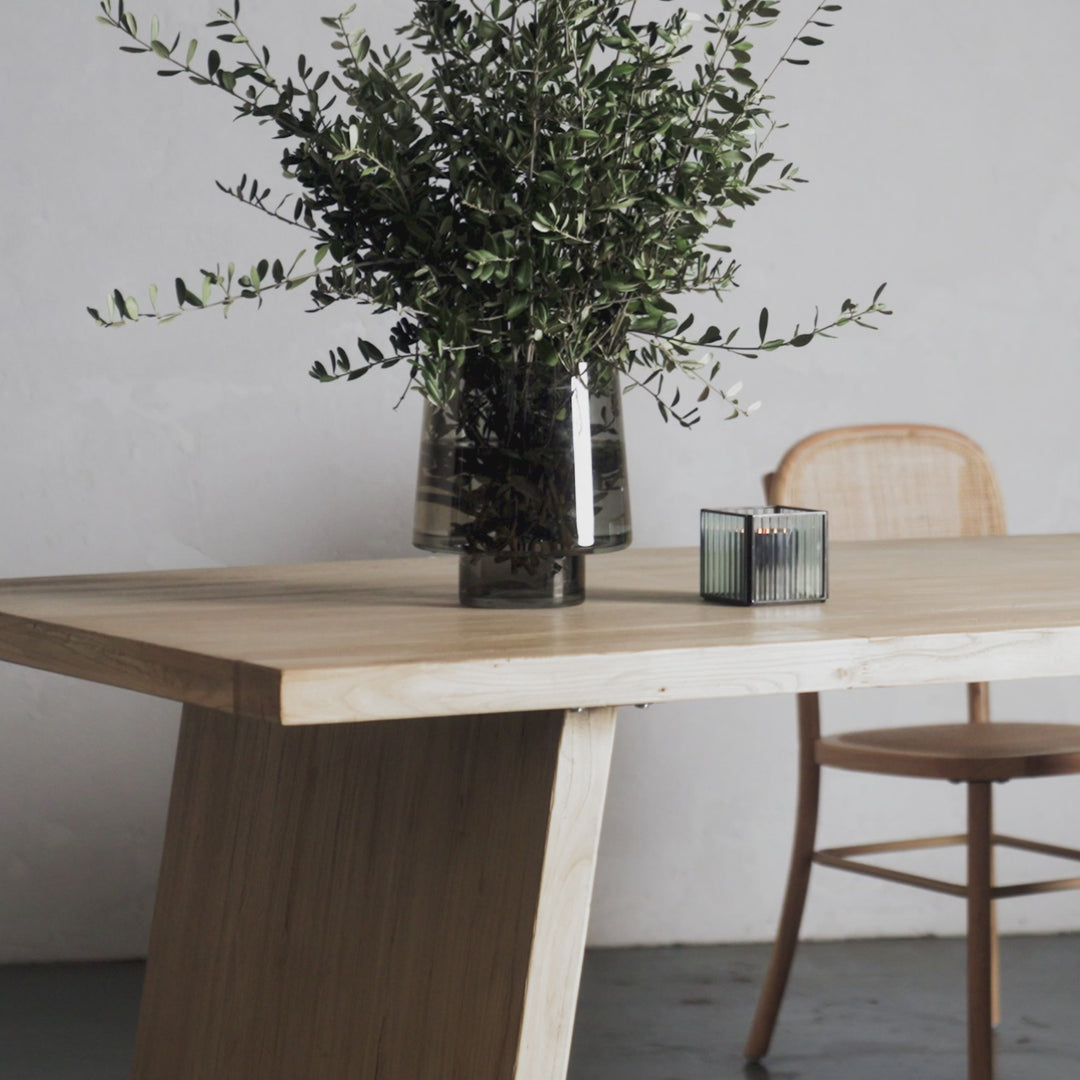 CAPRETTA ELM DINING TABLE  |  210CM  |  BLEACHED BRISTLE